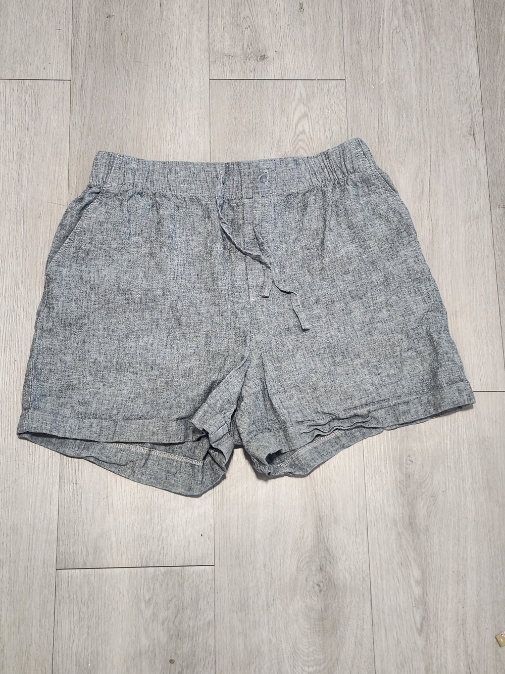 Uniqlo Women’s Blue Linen Cotton Relaxed Shorts M